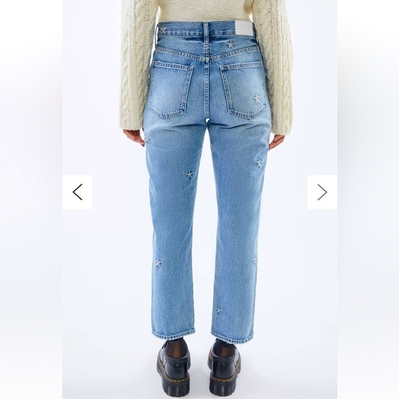 Pistola - Charlie Star Embroidered Straight Leg Jean – Supernova - Picture 2 of 16